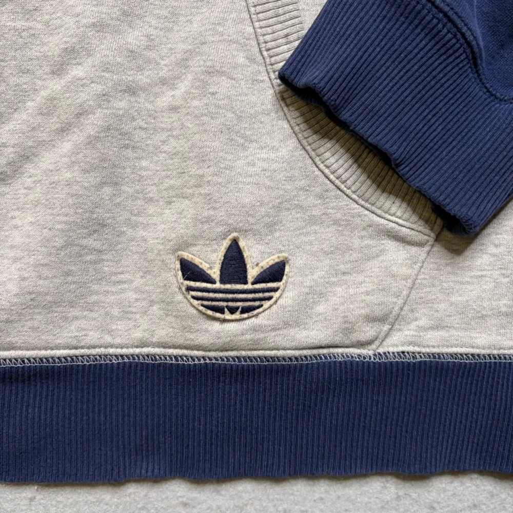 Adidas Hoodie Mens XL Gray BYU Brigham Young University Vintage 90s Trefoil Logo